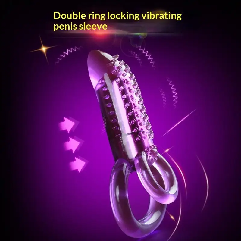 New Vibrating Cock Ring With Tongue Clitoral Stimulator Raised Nodules Anal Beads Couple Play Adult Sex Toys Penis Ring Wearable view 5