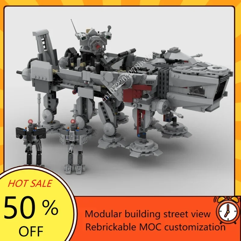 

1068 шт. AT-OT и 2 AT-RT Cruiser MOC SpaceShip боевая модель на заказ DIY архитектура образовательная сборка головоломка игрушка в подарок