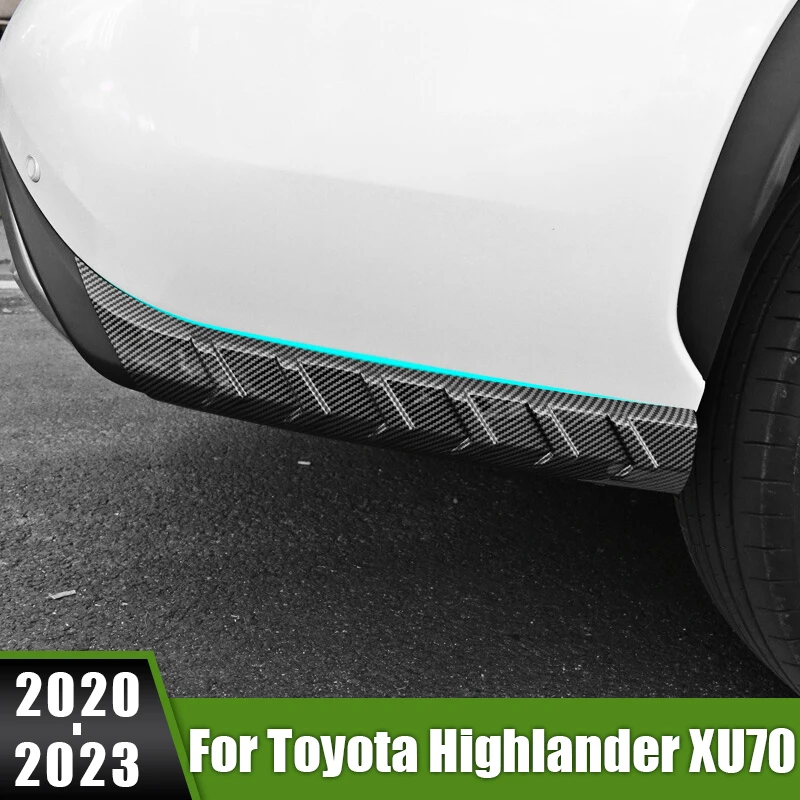 

For Toyota Highlander XU70 Kluger 2020 2021 2022 2023 Hybrid ABS Car Rear Bumper Side Cover Molding Trim Sticker Decoration Part