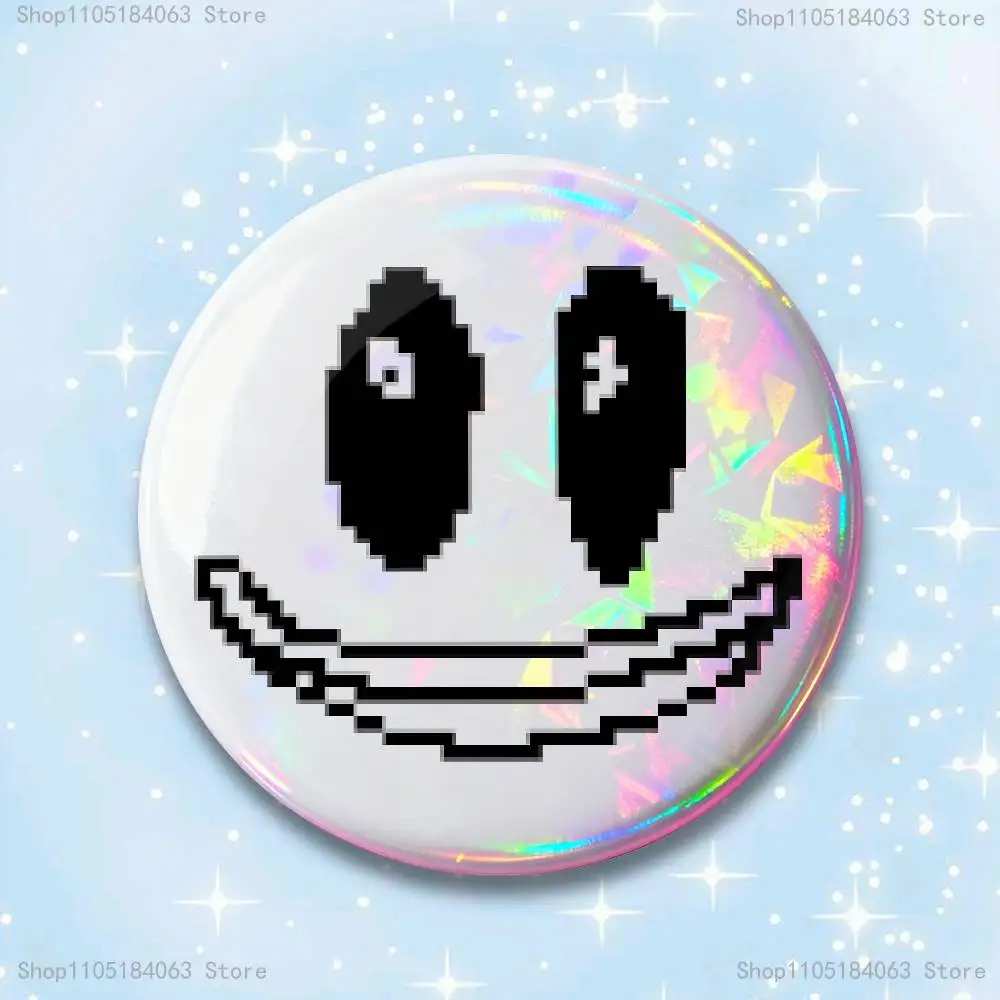 Face W-Winning Smile Cute Funny Badges 25 32 44 58 75 mm Round Cosplay Pin Bag Decor Fans Collect Friends Gifts Brooch Souvenir