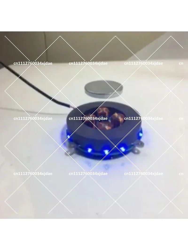 Magnetic Levitation Floating Speaker with Bare Metal Module, Maglev Movement Potted Plant Display Stand for Audio