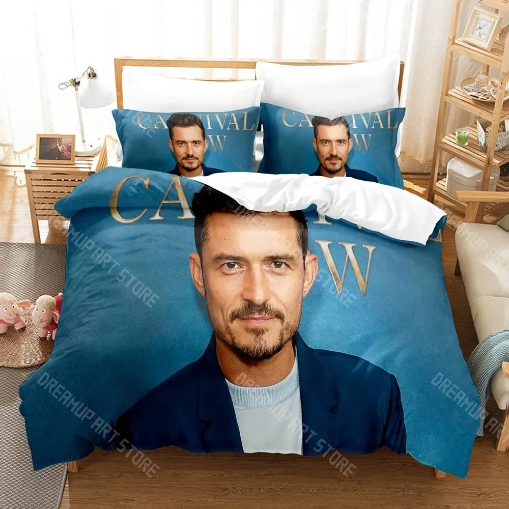 

Комплект постельного белья Orlando Bloom с 3D принтом, одинарный, полный, королевский размер, комплект постельного белья для взрослых и детей, комплекты пододеяльников для спальни
