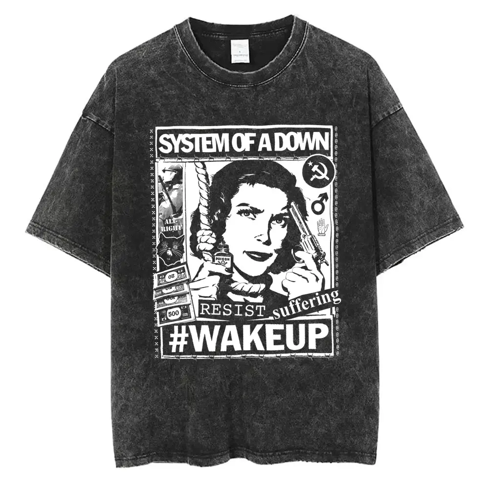 Esto es Serj Tankian divertido Meme camiseta lavada Vintage sistema de un abajo camiseta hombres mujeres Rock alternativa Metal música camisetas