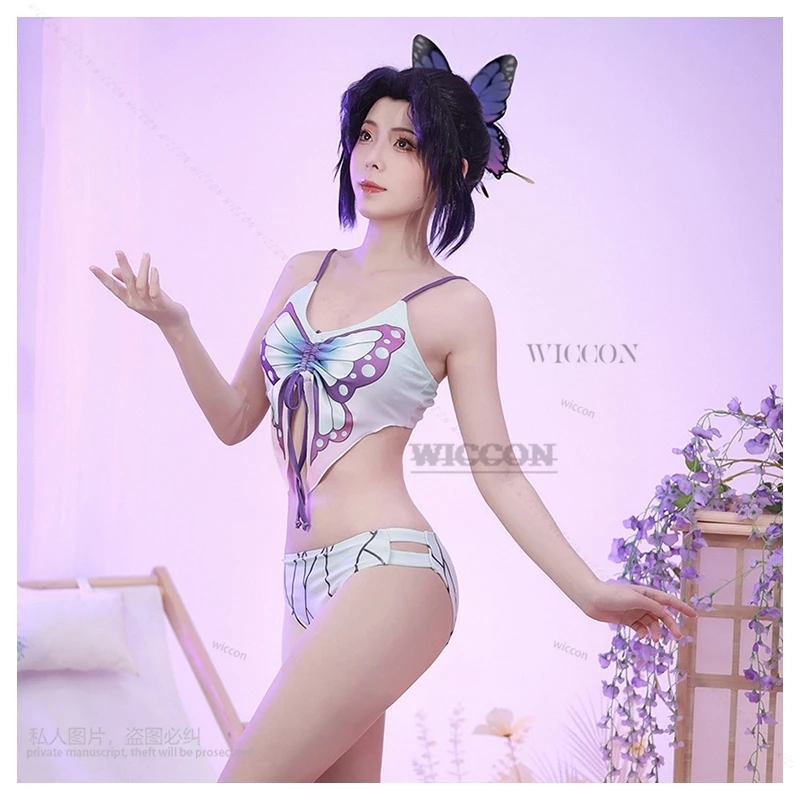 Kochou ShISA Bu-Combinaison de Cosplay Sexy pour Femme et Fille, Costume de Maillot de Bain, Robe de Plage d'Été, Tenue de Carnaval d'Halloween, Ultraviolets Imbibés