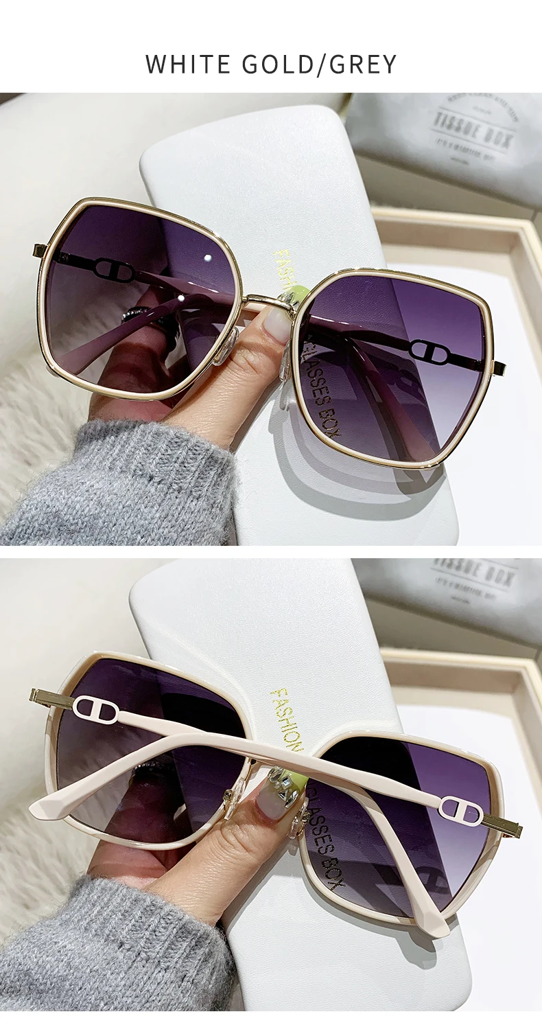 Neuer Stil mit großem Rahmen, Flash-Straßenfoto, Outdoor-Modetrend, große Rahmen-Sonnenbrille, Anti-UV-Sonnenbrille – Detail 10