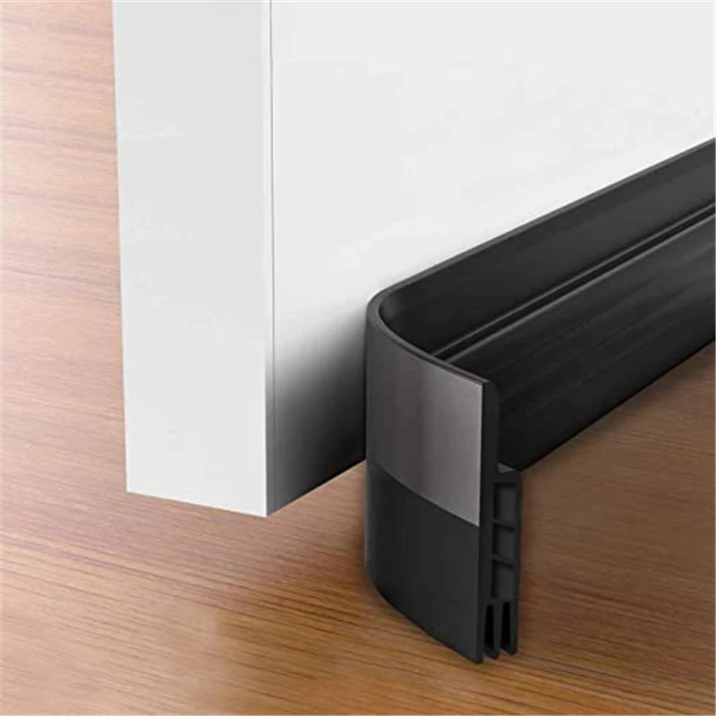 100cm Silicone Door Draught Excluder Door Bottom Sealing Strip Tape Weatherstrip Waterproof Wind Proof Sound Insulation