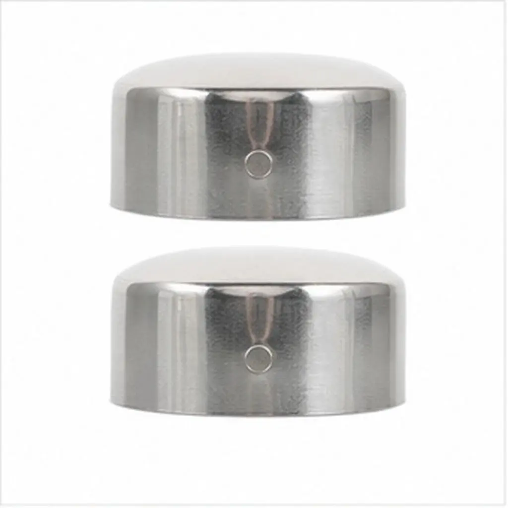 2Pcs Handrail End Caps Stainless Steel Metal End Caps Protective Covers for Stair Railing Handrail Accessories Tube Protector