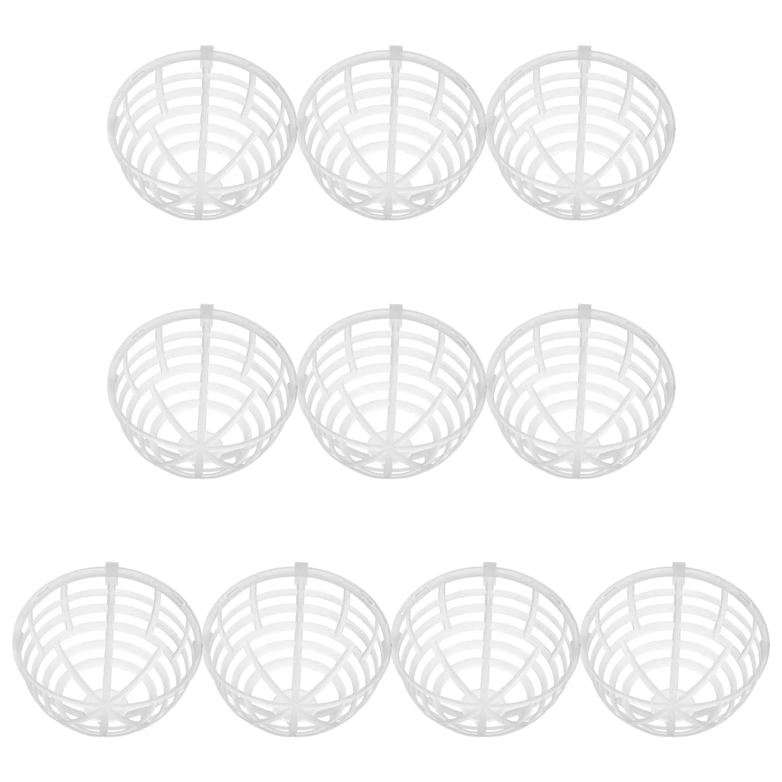 

10pcs Fern Planting Cover Medium Hemisphere Moss Ball Cage Aquarium Plants Holder Transparent Plastic Mesh Fish Tank Gardening
