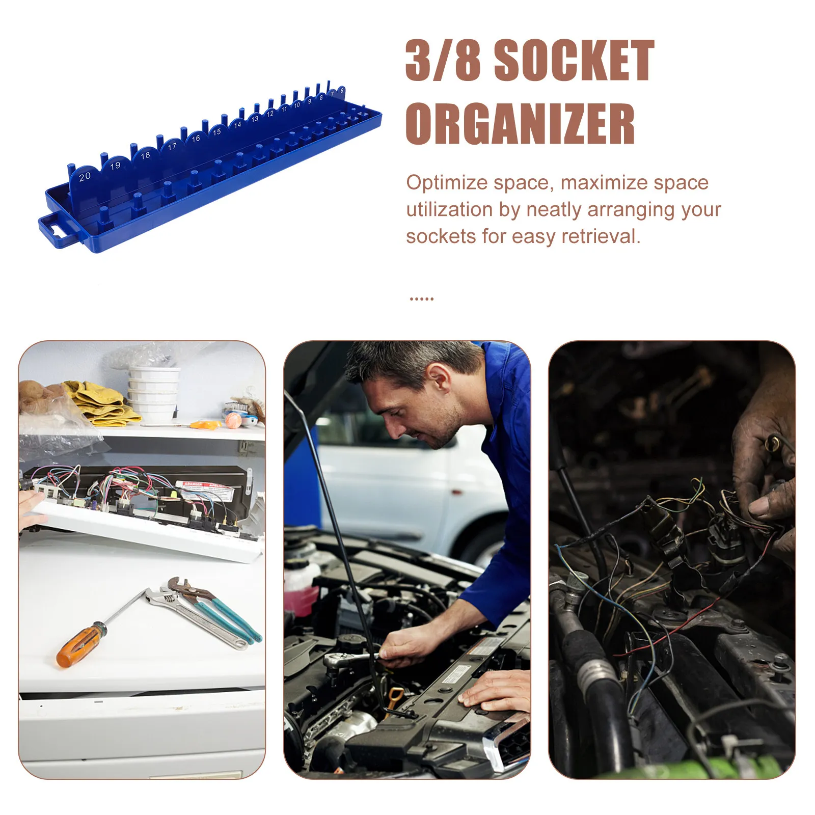 Socket Holders Organizers Drive for Toolboxes Organization Organiser Rail Heavy Duty