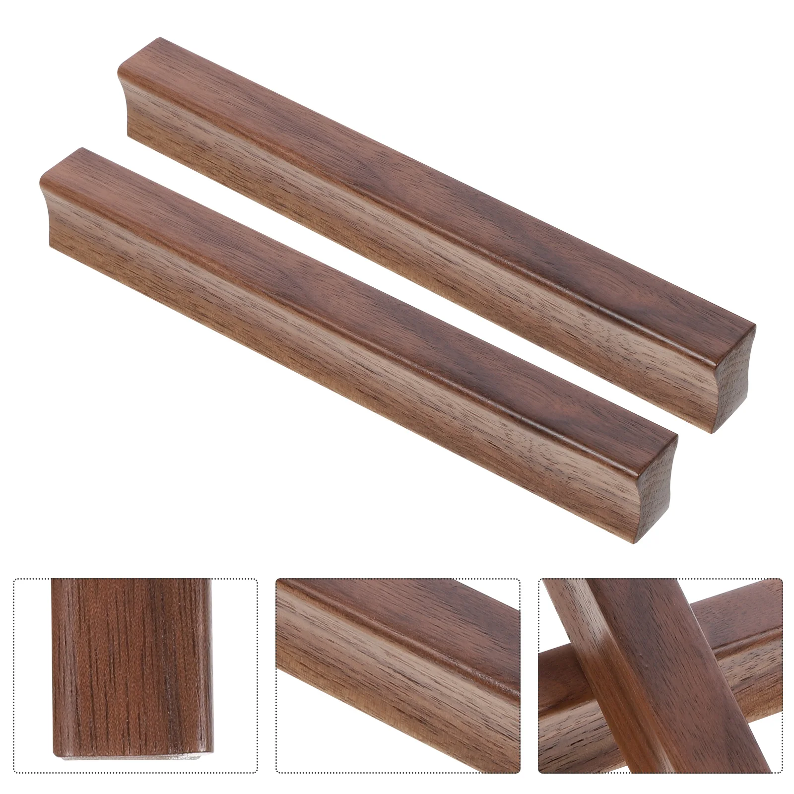 

2pcs Wooden Cabinet Handles Rustic Drawer Pulls Furniture Decorative Kitchen Dresser Wood Drawer Handles For Closet Storage
