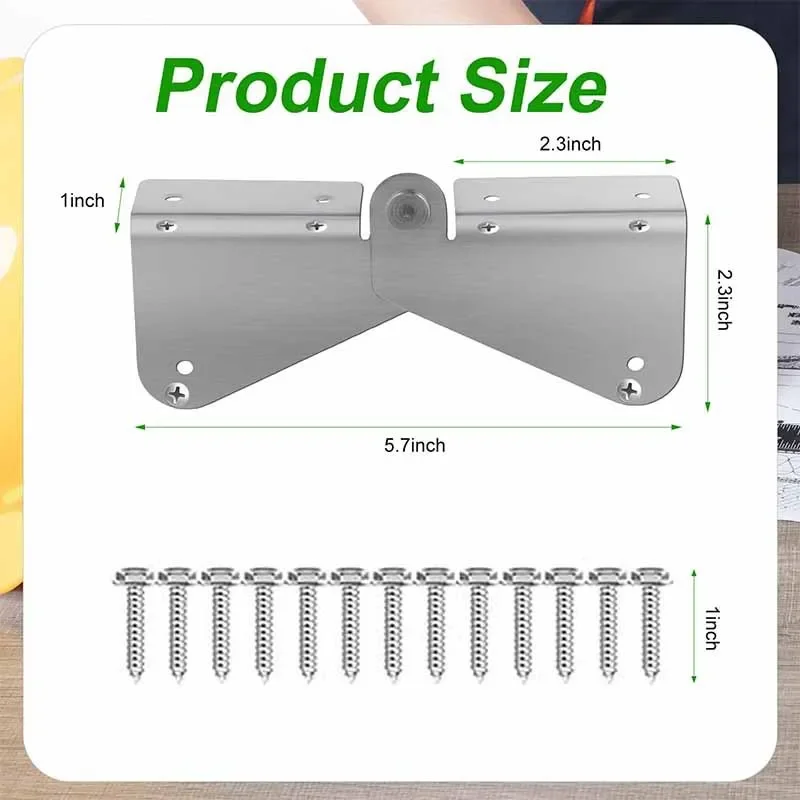 2/4PCS Gutter Downspout Extension Hinge for Flip-Up Rain Hinge DIY Installation on All Rectangle or Square Drainage Ditch