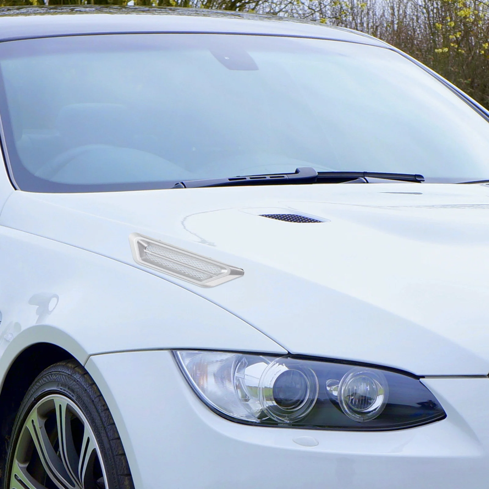 

1Pair ABS Material Shark Gill Air Flow Vent Decal Cool Simple Design Covers Vent Defects Car Side Flow Decor Car Accessories