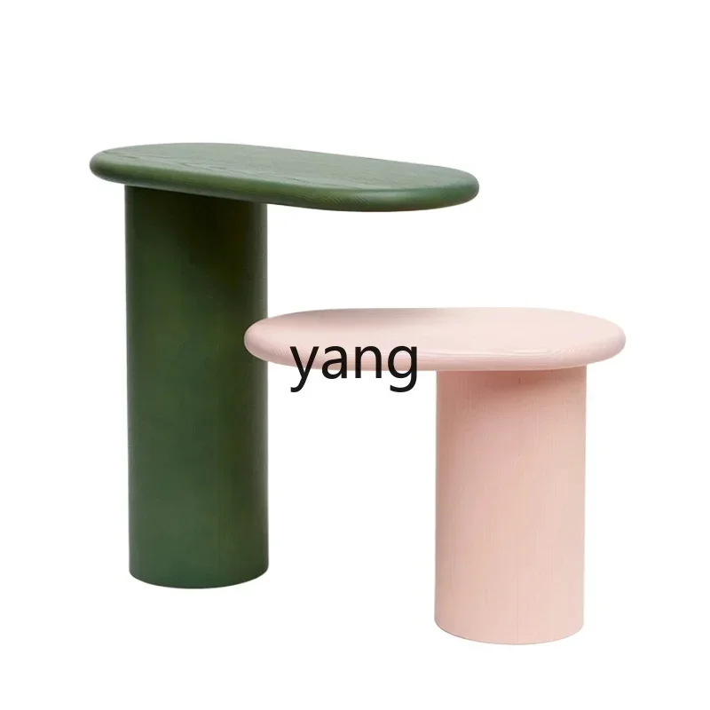 LMM Strong Arm Living Room Sofa and Bedside Color Side Table Fiberglass Corner Table