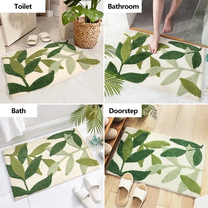 Foliage superabsorbent bathroom mats, doormats, non-slip mats, quick-drying bathtubs and showers