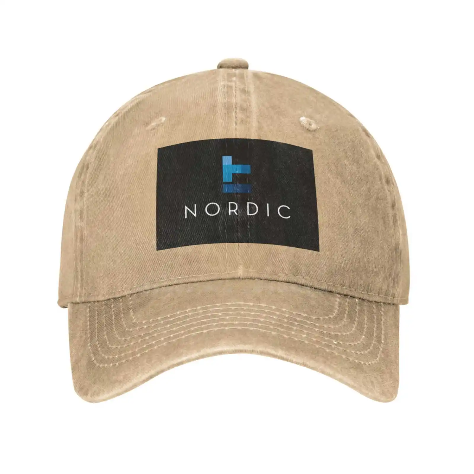 Nordic IT Logo Print Graphic Casual Denim cap Knitted hat Baseball cap