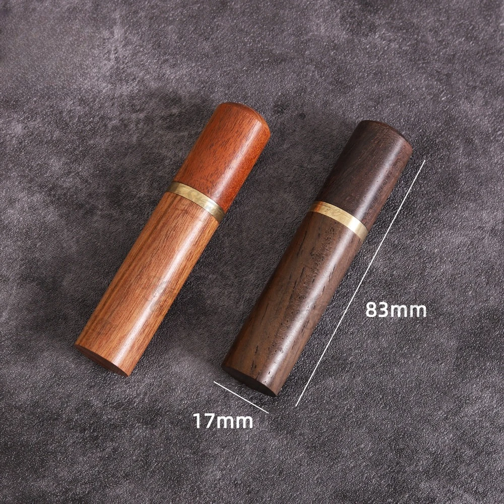 Solid Wood Storage Syringe, Hand Sewing Needle Storage Tube, Handmade DIY Wallet Making Tool, Rosewood Sandalwood Syringe