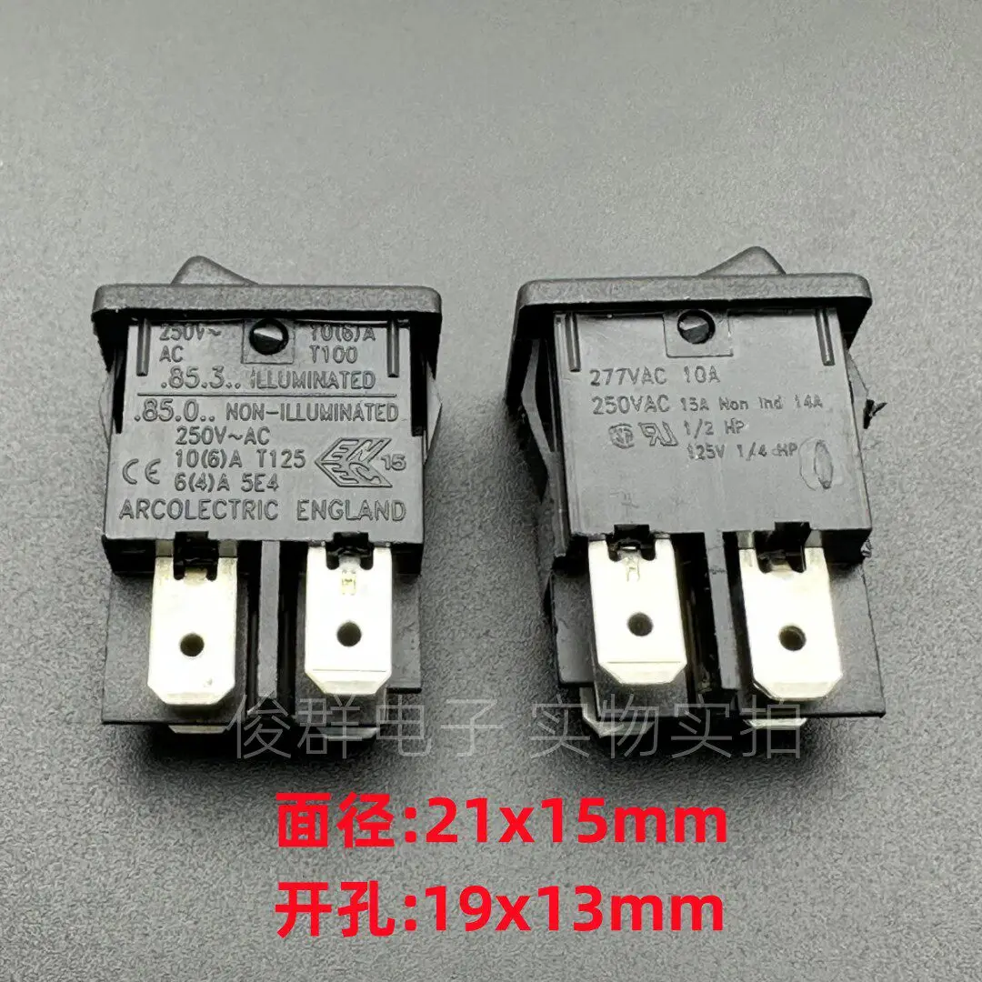 5pcs/power rocker switch rocker switch 4-pin 2-speed 10A button high current
