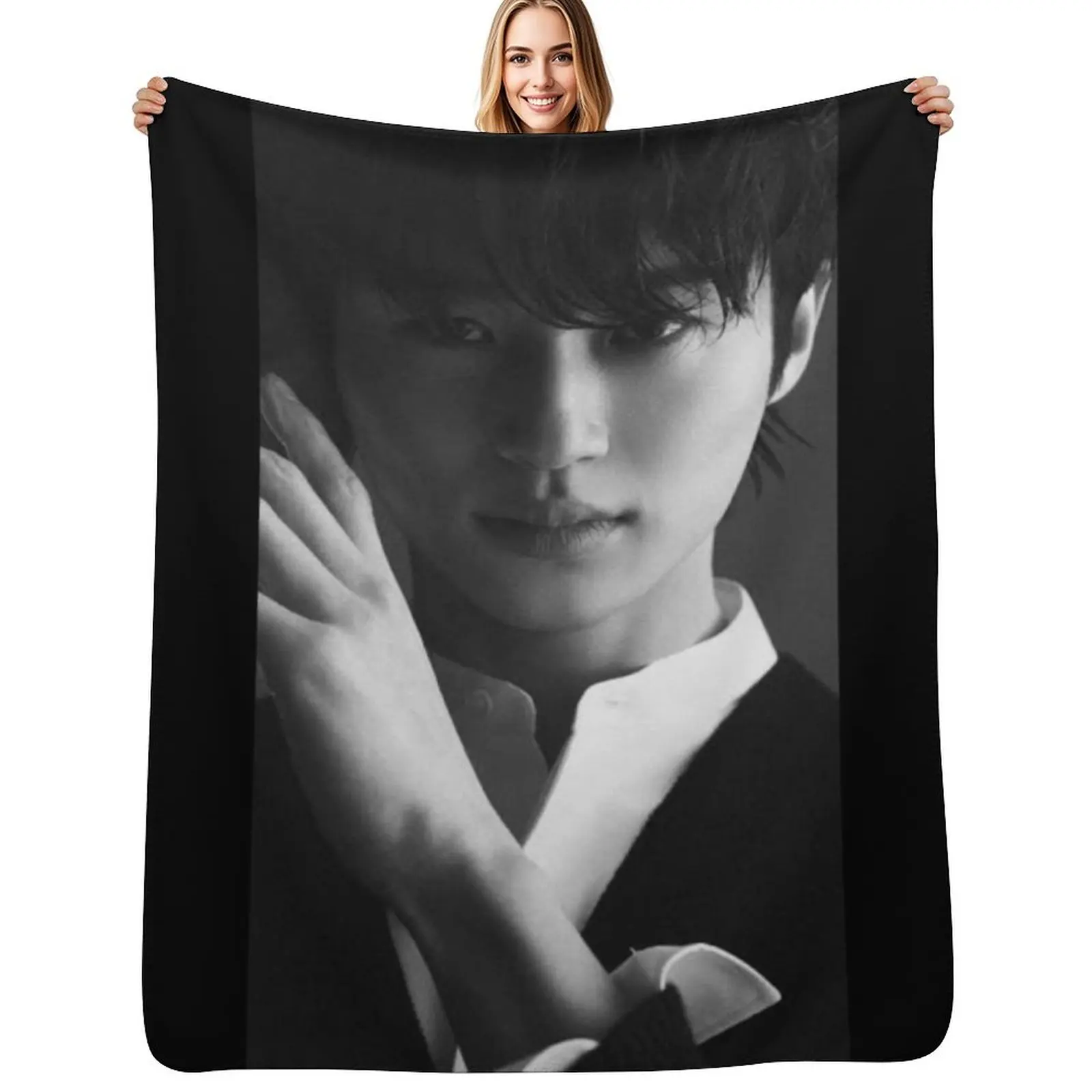 

Byeon Woo-Seok - Ver9 Throw Blanket Plaid on the sofa christmas decoration Soft Big Blankets