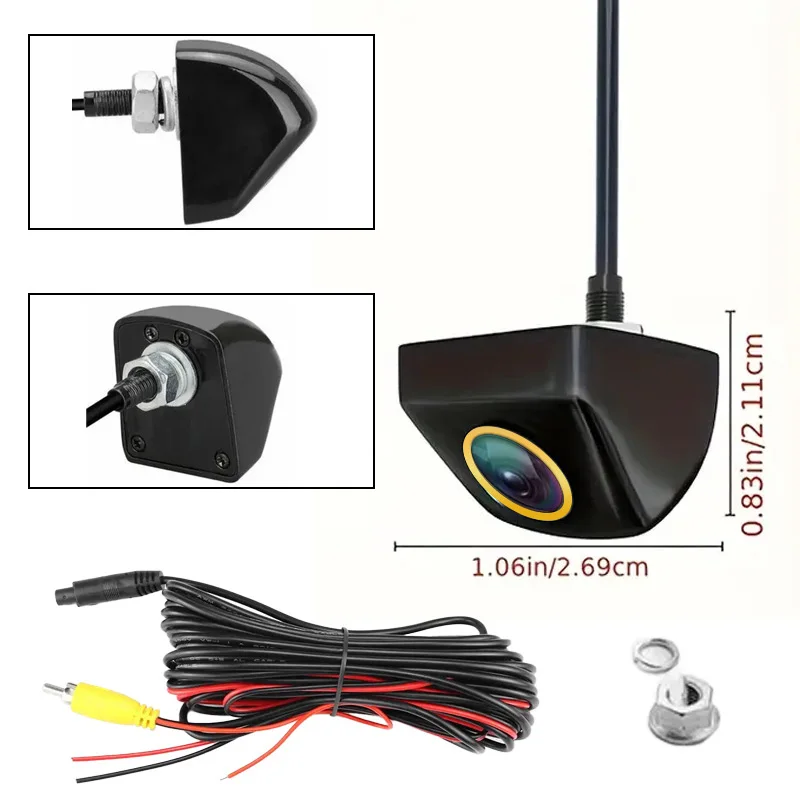 Universal AHD CVBS 170 ° Fisheye Auto-Rückfahrkamera, HD-Nachtsicht, wasserdichtes Rückfahrobjektiv mit Schraube im koreanischen Stil – Detail 10