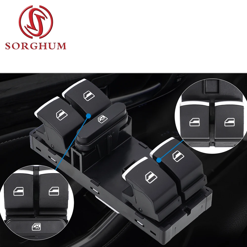 5ND959857 Power Window Master Switch Control Button For VW Jetta Tiguan Golf MK5 gti MK6 Passat B6 CC Seat Leon MK2 5ND 959 857