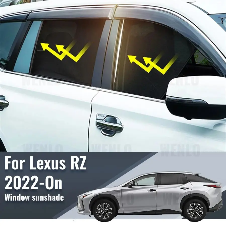 

For Lexus RZ 450E 2023 2024 2025 Magnetic Car Sunshades Front Rear Windshield Blind Curtain Baby Side Window Sun Shade Visor