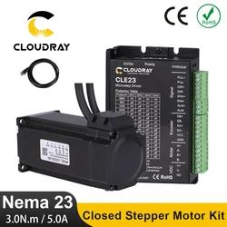 New Cloudray Nema 23 2-Phase Closed Stepper Motor Driver Kit with 1.5M Encoder Cable for CNC Router Engraving milling machine