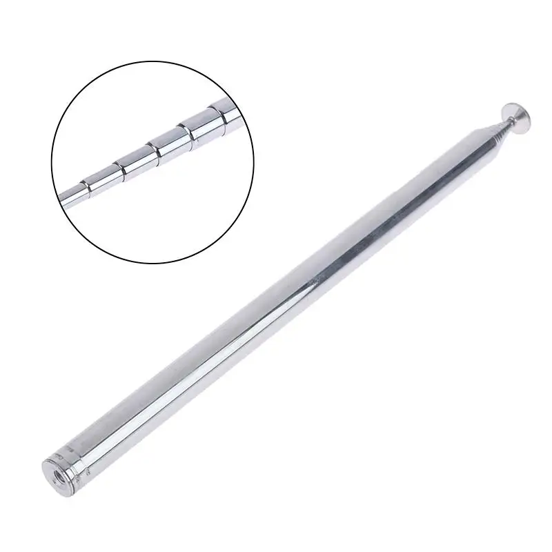 FM AM Radio Antenna 140 cm 10 Section Adjustable Telescopic Design for Strong Signal Home Office Use