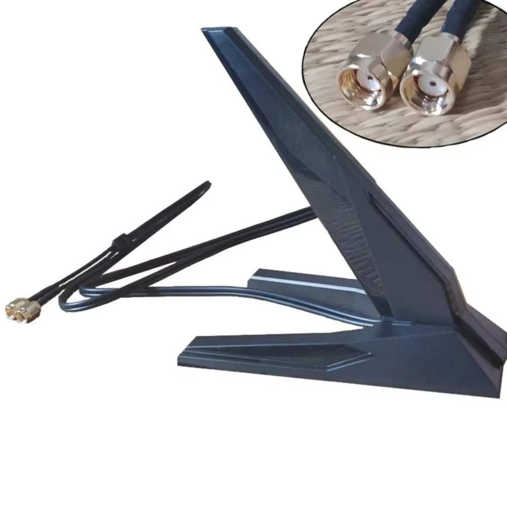 Antena WIFI Móvel 2.4G 5G Dual Band 2T2R WIFI6 Go Antenna Conector RP SMA Macho Cabo de 85cm para Placa Mãe MSI