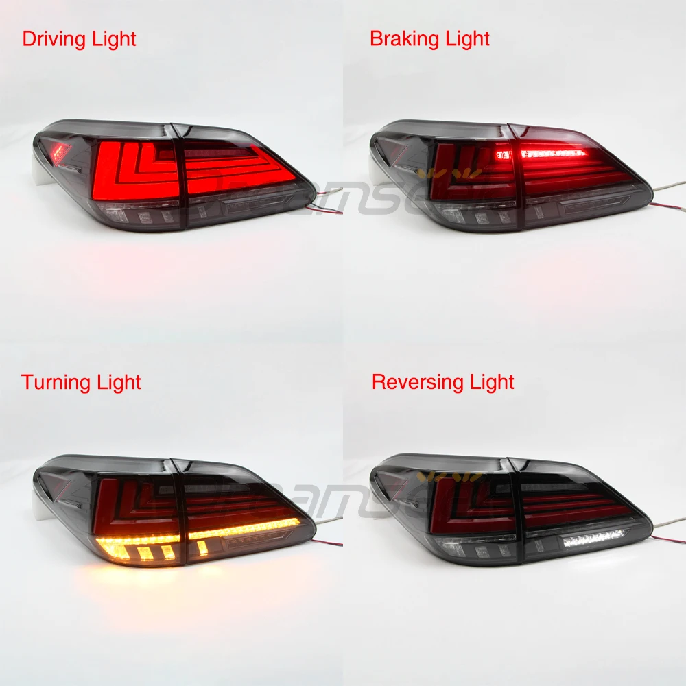 Pair LED Rear Brake Tail Light Assembly For Lexus RX 350 F 450h AL10 2010-2015 Reverse With Sequential Dynamic Turn Signal Lamp