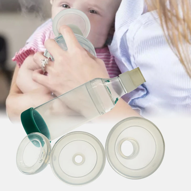 BamuCare1PC/3PCS Reusable Silicone Anesthesia Mask Aerosol Chamber Mask First Aid Training Round Design For Child Infant Neonate