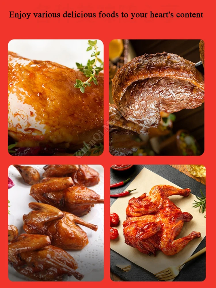 فرن غاز الشواء فرن دجاج محمص يعمل بالغاز التجاري 7 أعواد من الفولاذ المقاوم للصدأ فرن دجاج محمص أوتوماتيكي دوار #3