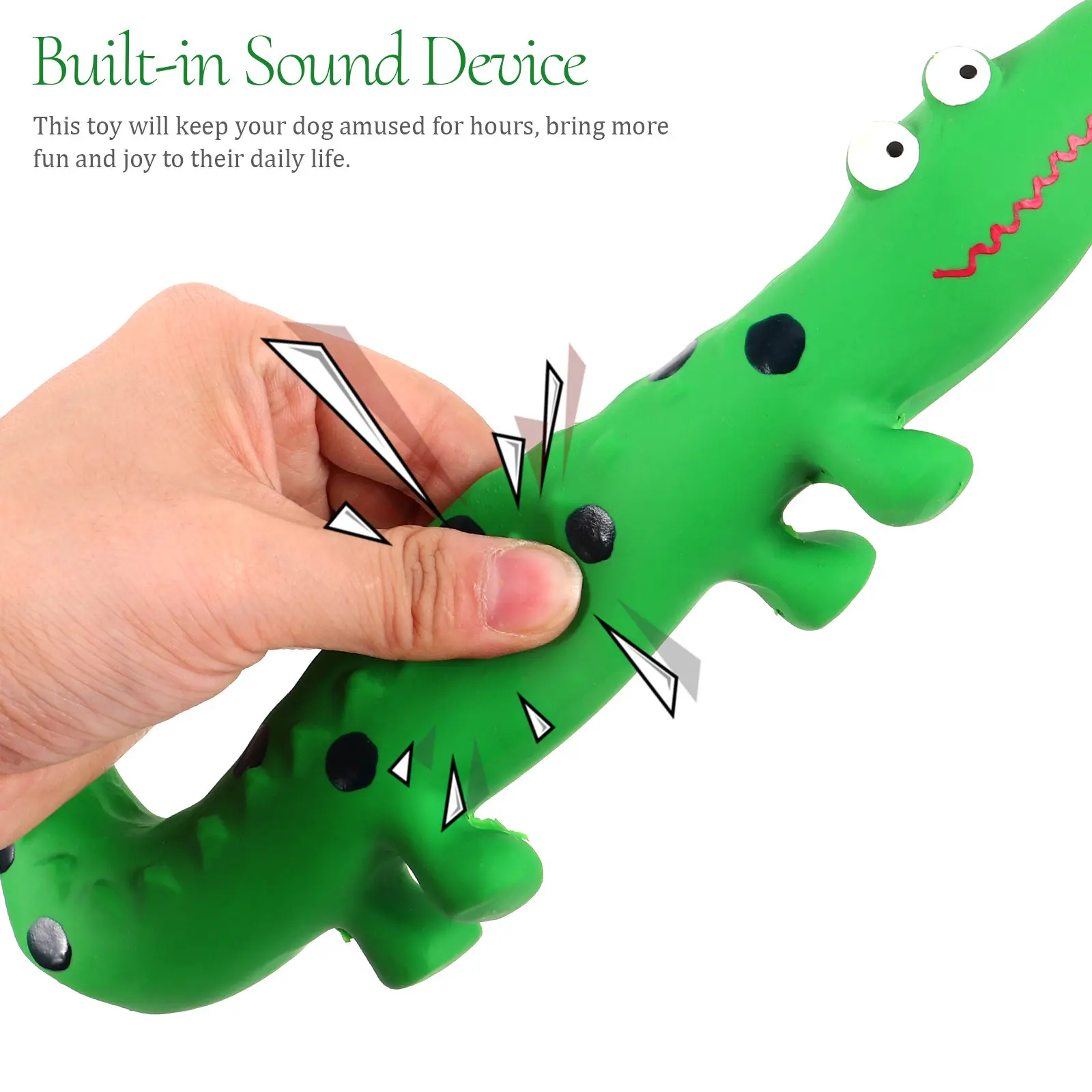 Jouet interactif en latex pour chien en forme de lézard, nettoyeur de dents, couineur, résistant aux morsures pour chiot, divertissement pour animaux domestiques