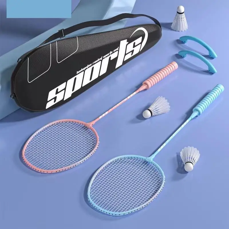 

1Set Beginners Badminton Professional Training Durable Leisure Sports Racquet Durable Badminton Racket Set