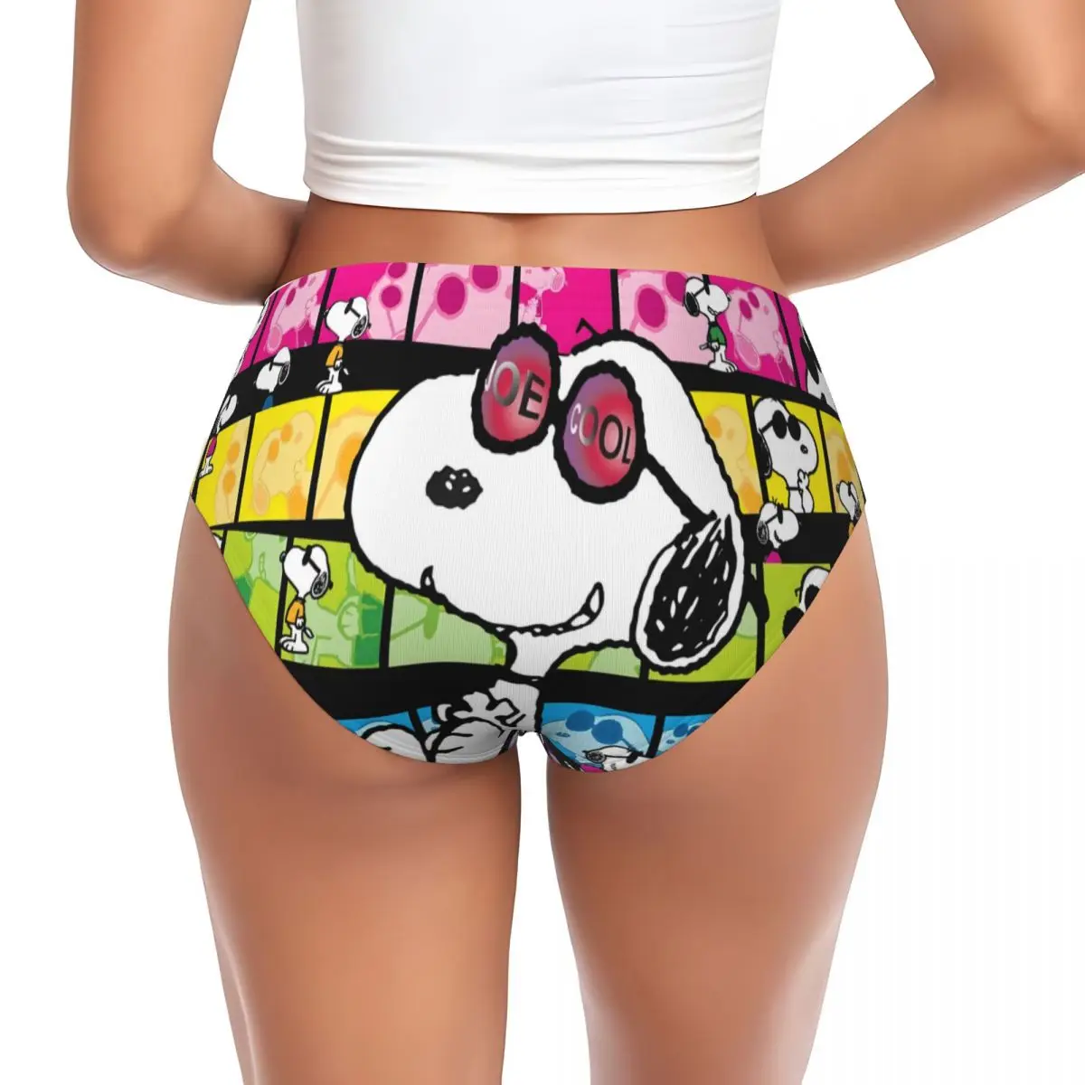 ملابس داخلية نسائية مخصصة S-Snoopyes Mangas ملابس داخلية نسائية كرتونية قابلة للتنفس سراويل داخلية