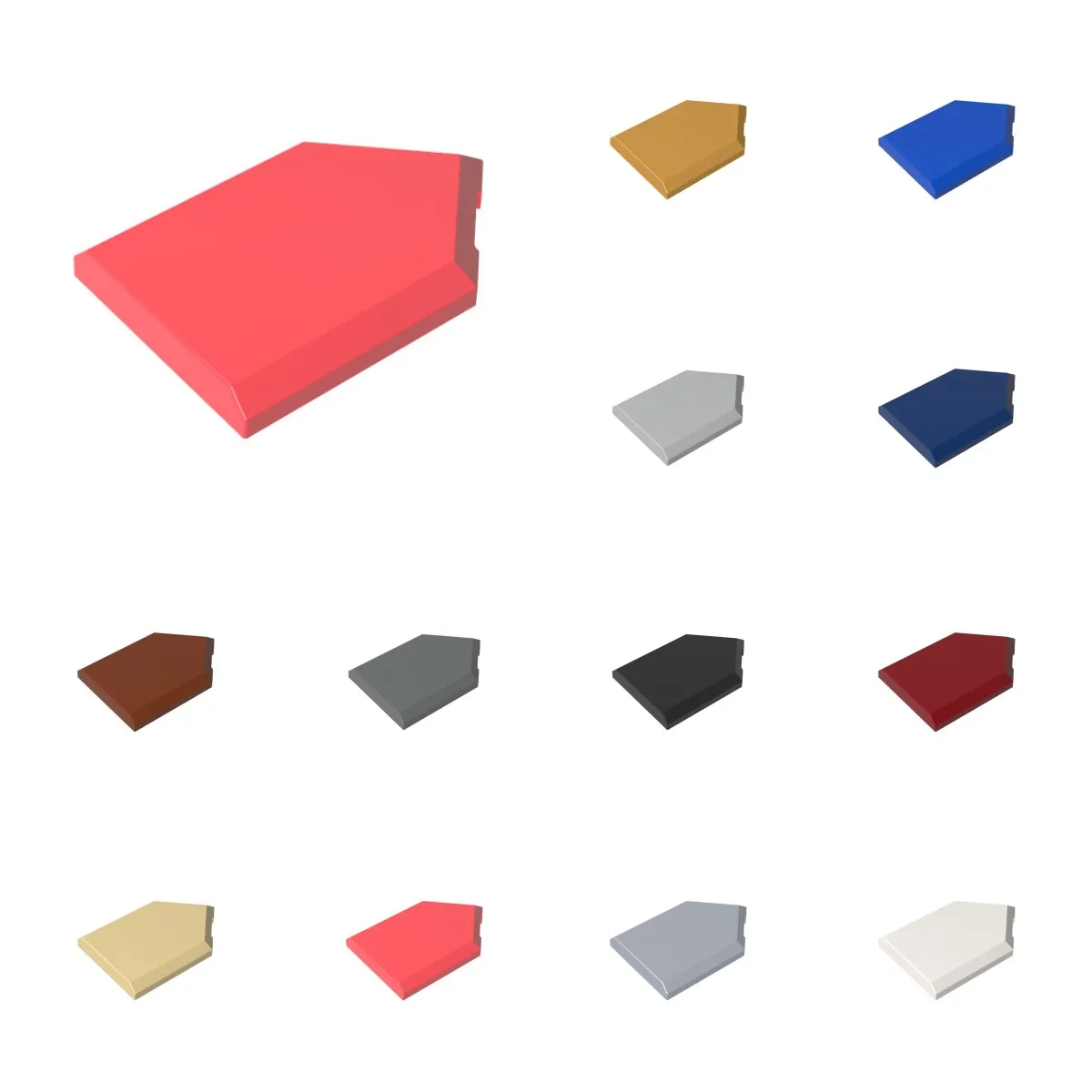50 pçs 22385 telha modificada 2x3 tijolos pentagonais coleções em massa modular gbc brinquedos para moc técnico diy blocos de construção compatíveis