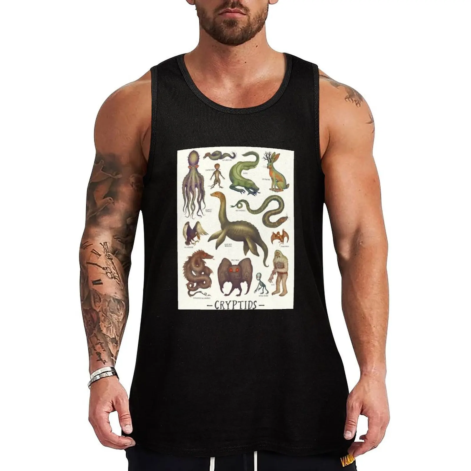 

Cryptids, Cryptozoology species Tank Top Fitness men clothing muscular man male top