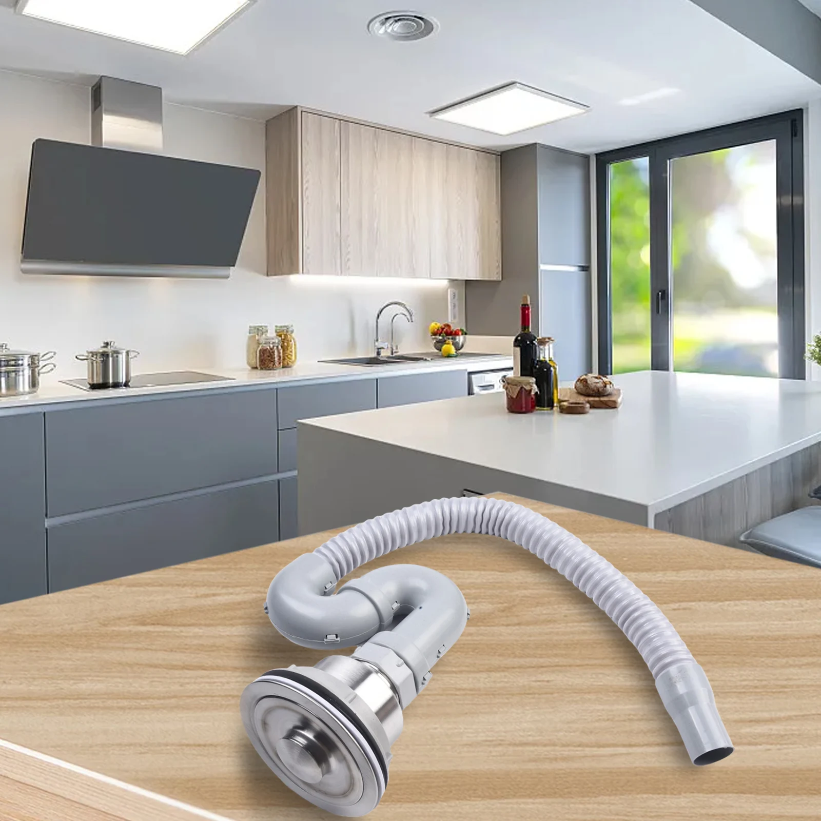 مصفاة حوض المطبخ رئيس خزان واحد استنزاف بلاط الأرضيات والبلاط تفكيك ABS البلاستيك بالوعة المطبخ عالية الجودة