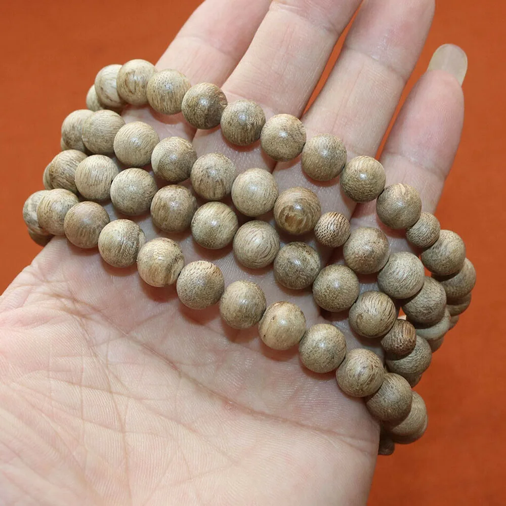 108 Beads 8mm Chinese HaiNan Wood Collection Decor Unisex Buddhist Style for Men Women Mala Meditation Yoga Accessory Gift