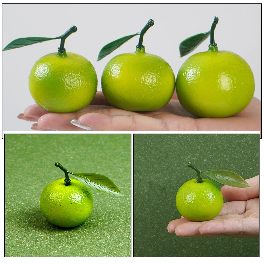 

6 Pcs Artificial Orange Fruit Fake Decor Mini Faux Oranges Small Decoration Foam Slices