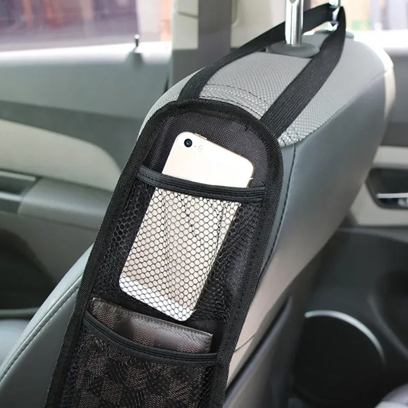 1 Piece Car Seat Back Hanging Bag Oxford Cloth Waterproof Thermal Pressure Resistant Handle Side Storage Bag Vehicle Compression