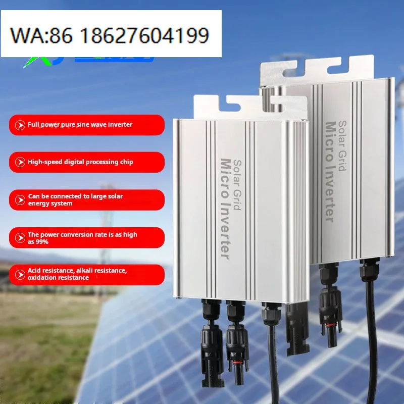 400W Safe Mini Grid Connected Micro Inverter MPPT Waterproof  Small Balcony Solar Power Generation System