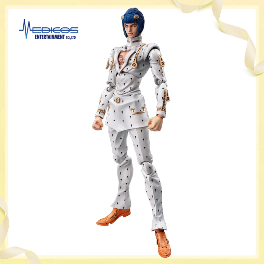 In Stock Original Medicos Entertainment Jojo No Kimyou Na Bouken Ougon No Kaze Bruno Bucciarati Mario Zucchero Action Figure