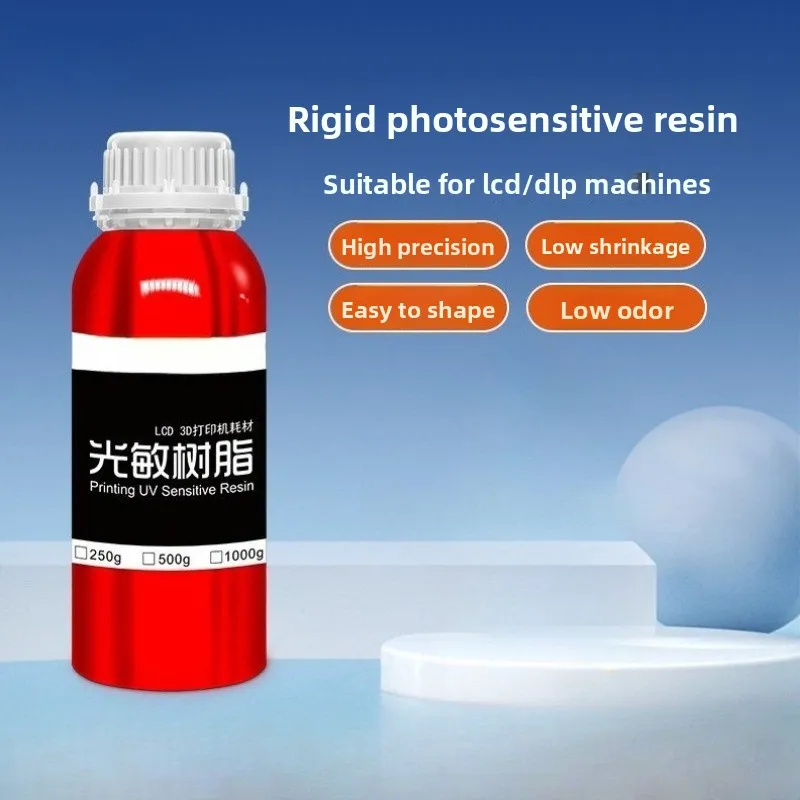 Low Odor High Precision Rigid Photopolymer Resin 405nm Universal LCD DLP 3D Printing Consumable for Figurine Model Making