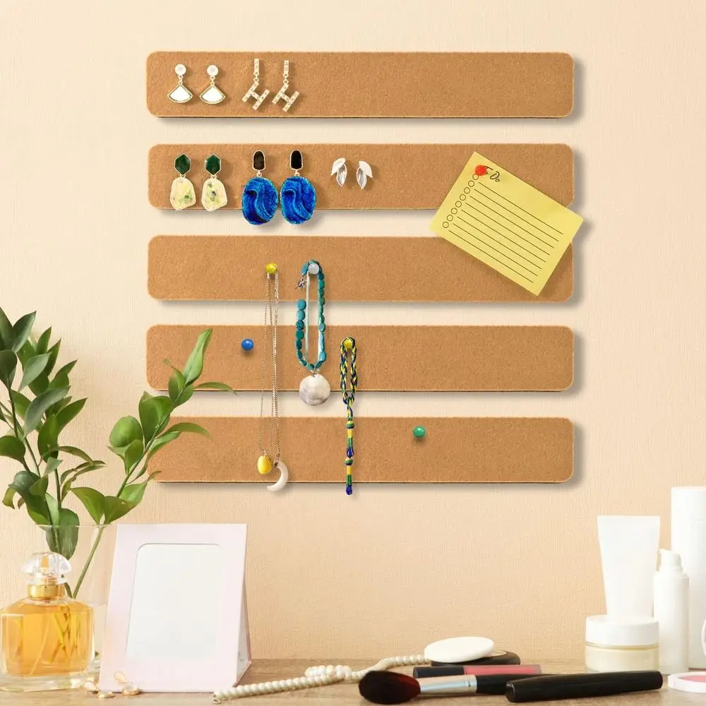 

Cork Material Self Adhesive Cork Board Frameless Self Adhesive Hanging Thumbtacks Board Removable Cork Wall Tiles