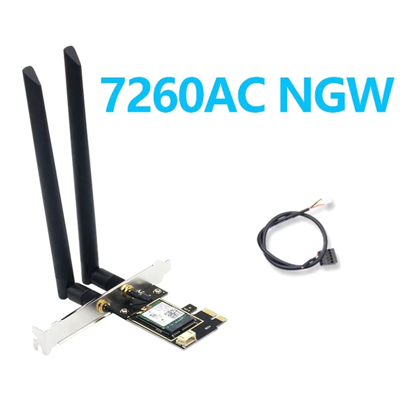 

1200Mbps Bluetooth 4.2 PCi Express Wifi Adapter 2.4G/ 5G Dual Band Intel 7265 Wireless PCI-E Card For Desktop PC