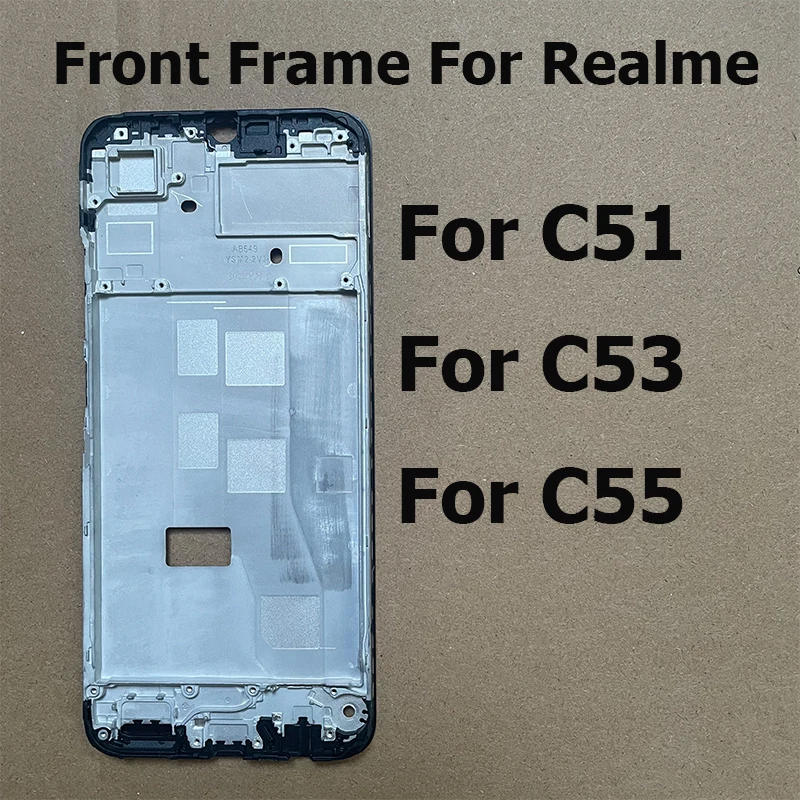 Front Frame For Realme C51 C53 C55 Screen Supporting Bezel Chassis Middle Housing Front Faceplate