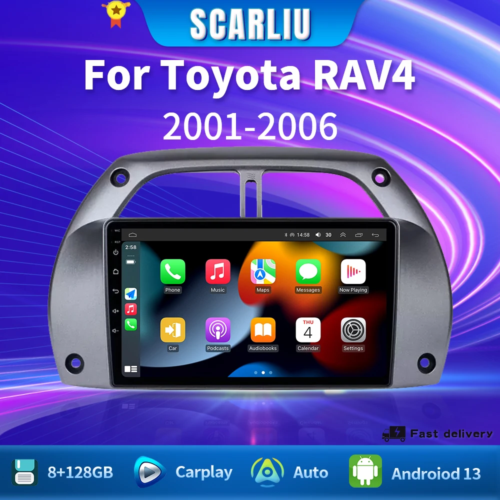 

for Toyota RAV4 Rav 4 2001 2002 2003-2006 DSP IPS 2 DIN Car stereo 8G+128G CarPlay 2din Android AutoRadio GPS Multimedia Player