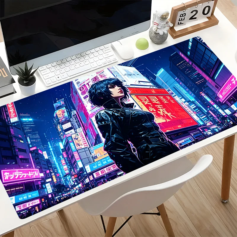 Big Game Mouse Pad Computer Keyboard Pad Lock Edge Gamer Accessories G-Ghost in the Shell Extended Mat Table Cool Anime Mousepad - view 3
