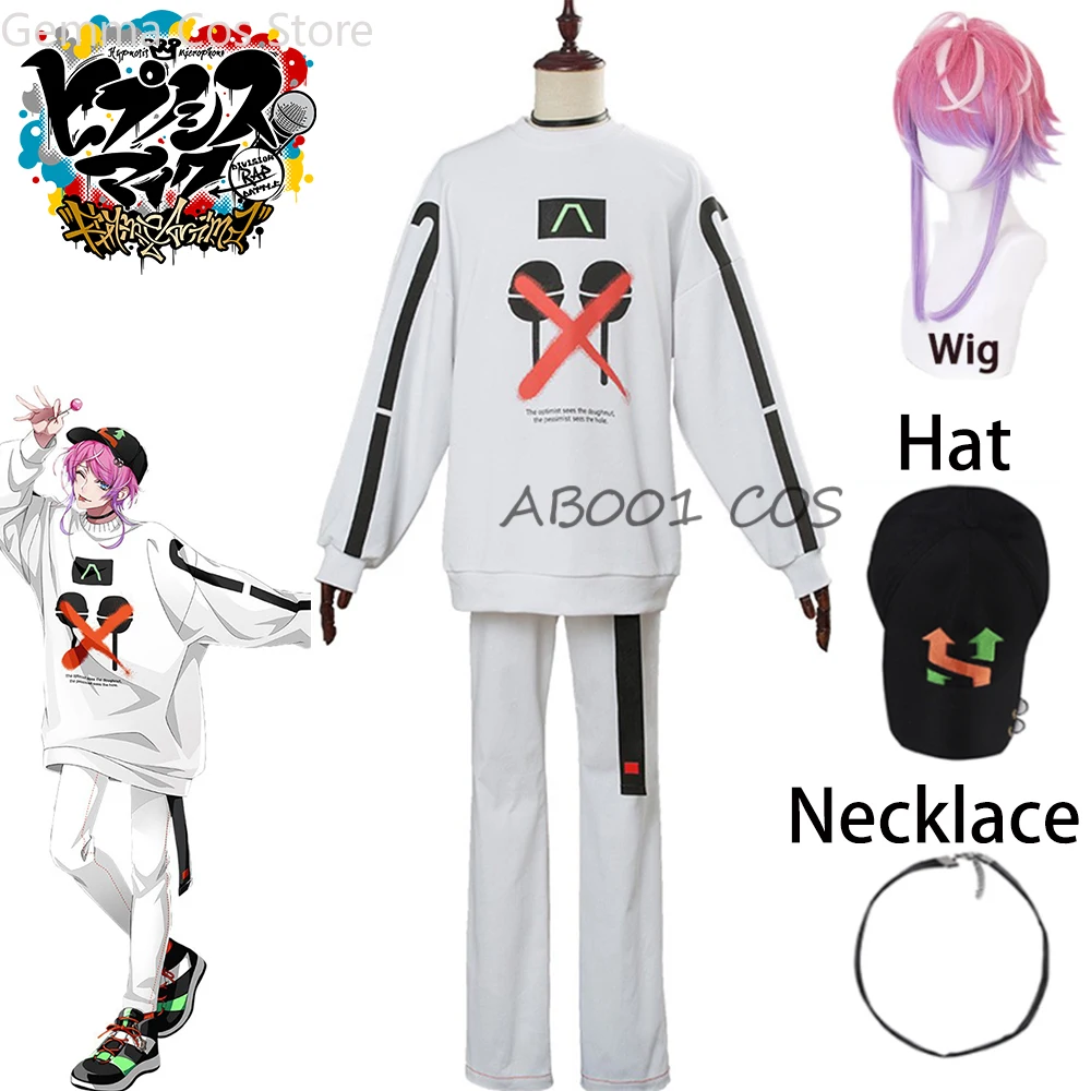 

Anime Voice Actor Division Rap Battle Ramuda Amemura Cosplay Costume Adult Outfit Sportswear Top Pants Necklace Halloween Cloth