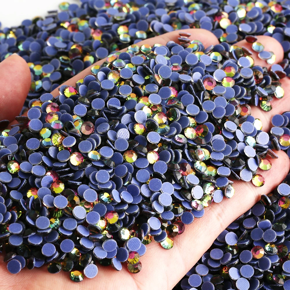 DMC قوس قزح Ctrazy بريق الزجاج الإصلاح الساخن أحجار الراين ستراس مسطح الحديد على الحجارة DIY بها بنفسك الملابس وديكور النسيج #2